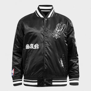 Pro Standard San Antonio Spurs NBA Old English Satin Jacket