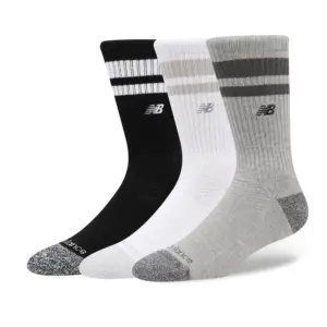 Active Premium Stripe Crew Socks 3 Pack