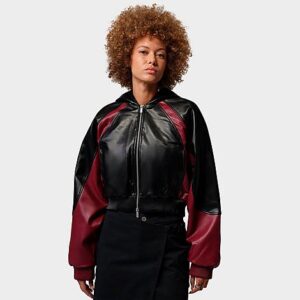 Jordan Flight Faux Leather Full-Zip Jacket