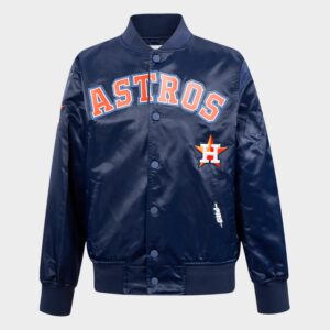 Big Kids’ Pro Standard Houston Astros MLB Classic Baseball Satin Jacket