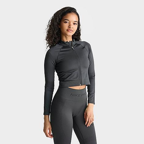 Nike Pro Seamless Cropped Full-Zip Training Top - Image 2
