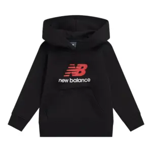 Brush Back Stacked Logo Hoodie