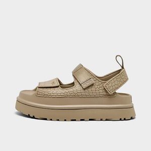 UGG GoldenGlow Embossed Slide Sandals