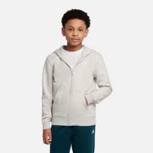 Brush Back Small Logo Full Zip Hoodie