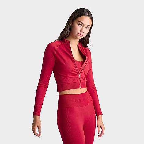 Nike Pro Seamless Cropped Full-Zip Training Top - Image 3