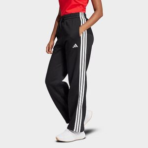 adidas Essentials 3-Stripes Fleece Open Hem Pants
