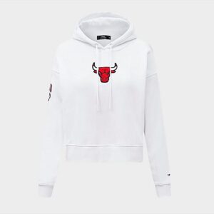 Pro Standard Chicago Bulls NBA Classic Fleece Cropped Pullover Hoodie