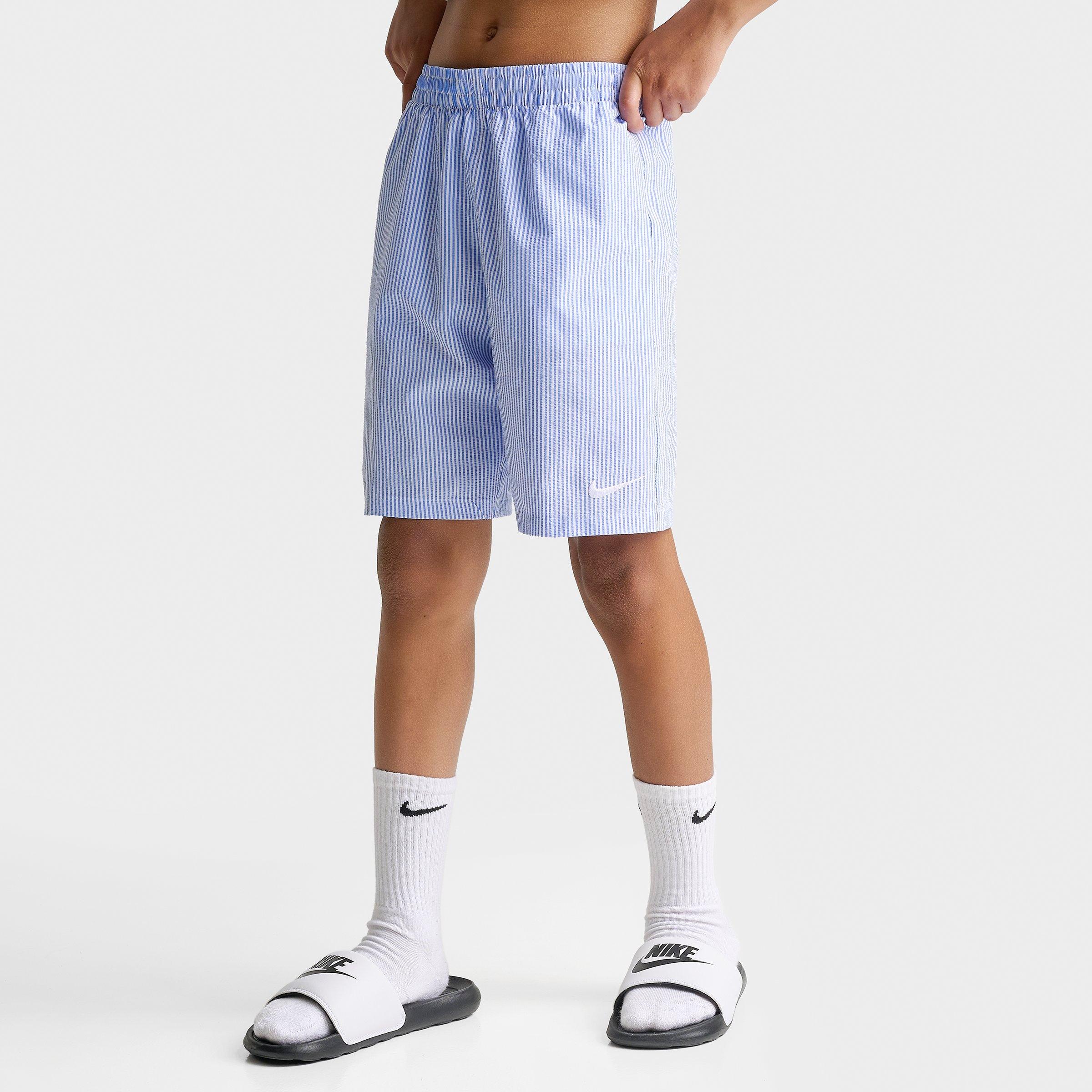 Big Kids’ Nike Seersucker Ripple Brief-Lined 7″ Volley Swim Shorts