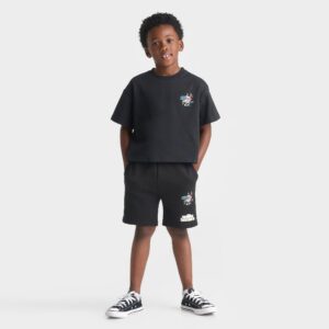 Little Kids’ Unlike Humans Summer Party T-Shirt and Shorts Set