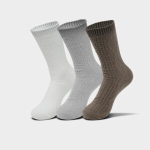 Sonneti Braided Knit Crew Socks (3-Pack)