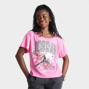 Girls’ Big Kids’ Jordan Rebel Rose Cropped T-Shirt