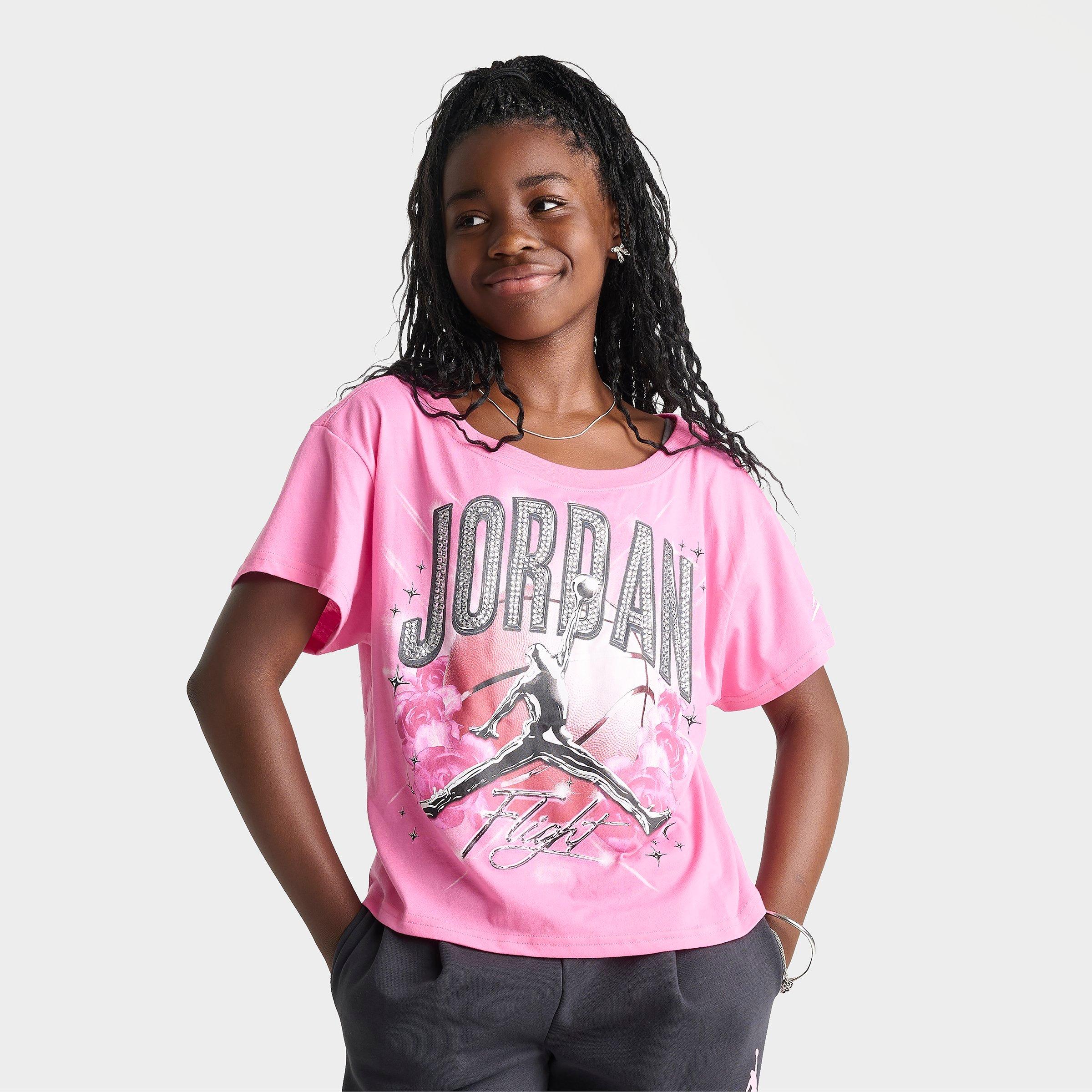 Girls’ Big Kids’ Jordan Rebel Rose Cropped T-Shirt