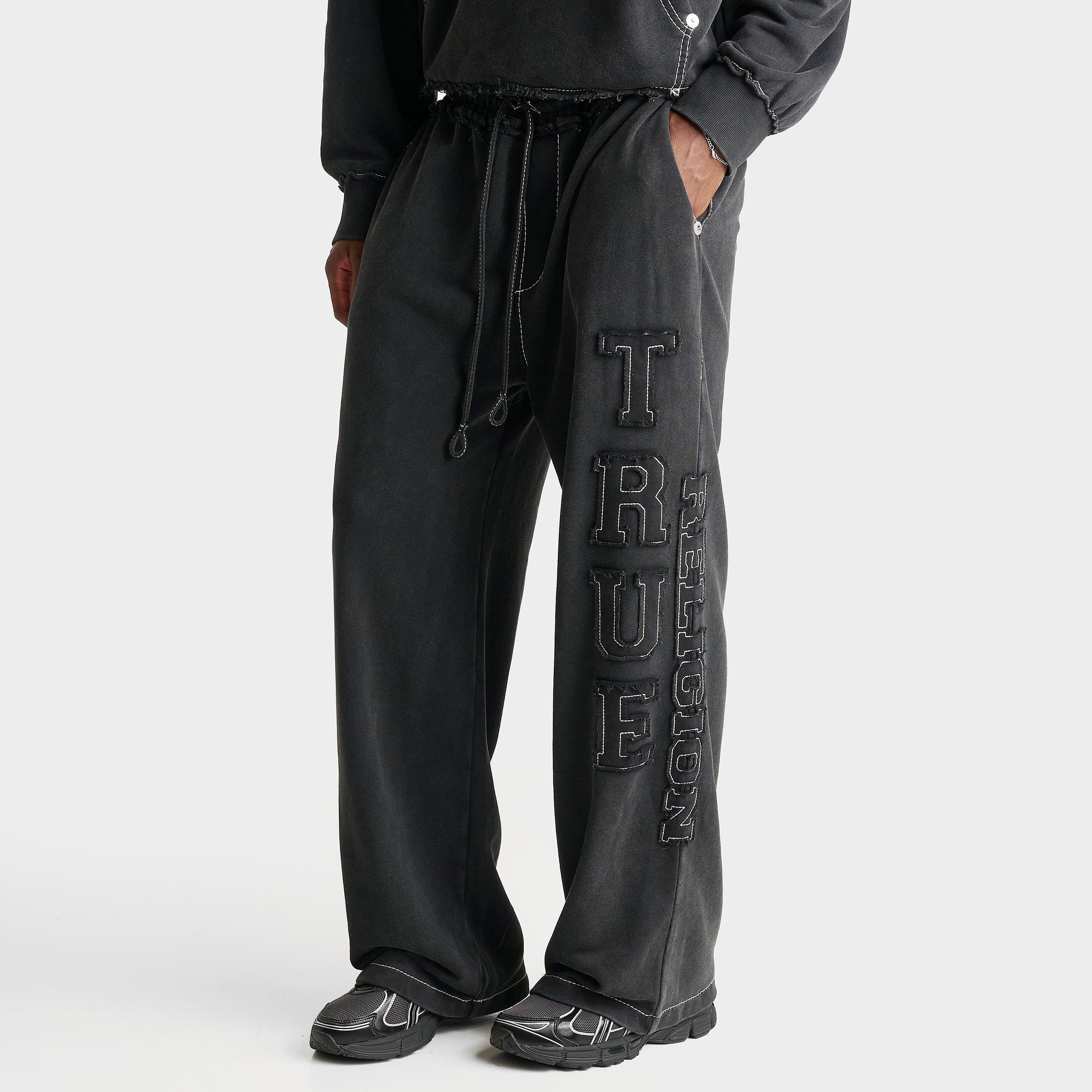 True Religion Logo Appliqué Big T Baggy Sweatpants