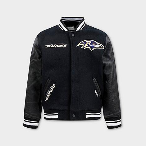 Big Kids’ Pro Standard Baltimore Ravens NFL Retro Classic Rib Wool Varsity Jacket
