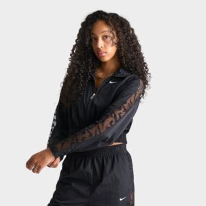 Nike Sportswear Lace Cropped Full-Zip Track Jacket