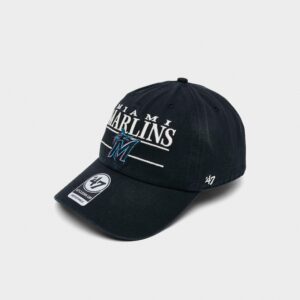 ’47 Miami Marlins MLB Team Name & Logo Clean Up Strapback Hat