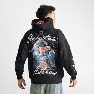 Pro Standard Houston Astros MLB Wave And Roses Graphic Pullover Hoodie