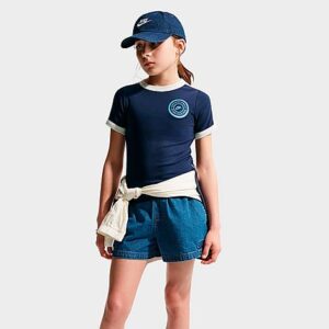 Girls’ Big Kids’ Nike Sportswear Ribbed Short-Sleeve Top