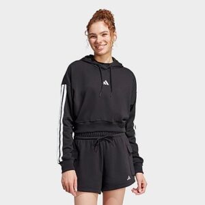 adidas Essentials 3-Stripes French Terry Cropped Hoodie