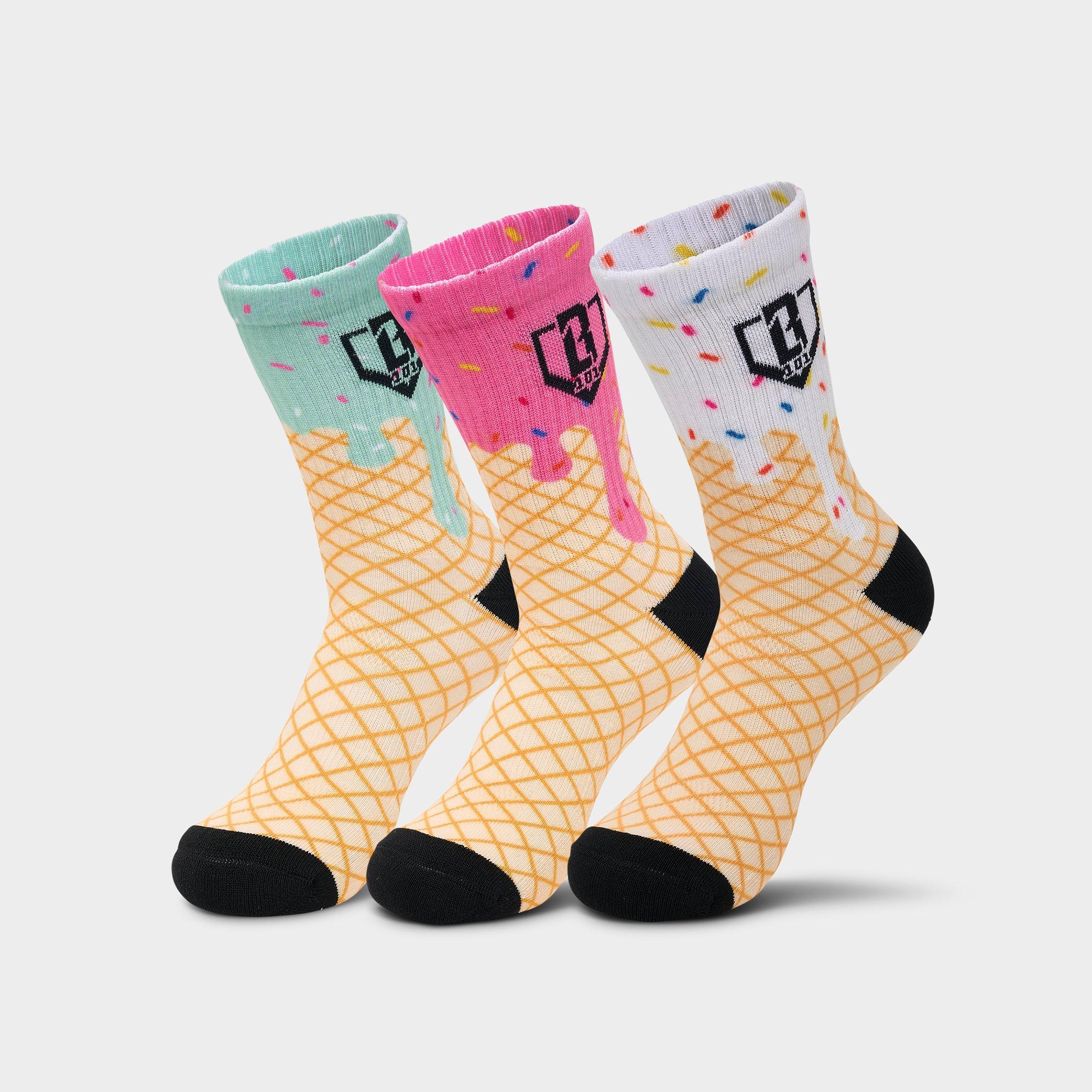 Baseball Lifestyle 101 Cotton Candy Performance Crew Socks (3-Pack) - Image 2
