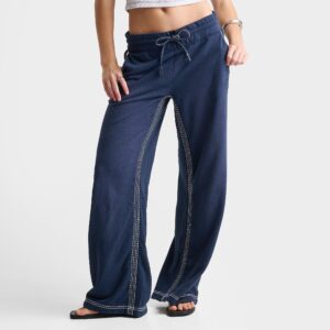True Religion Super T Washed Stitch Low Rise Straight Leg Pants