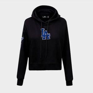 Pro Standard Los Angeles Dodgers MLB Classic Fleece Cropped Pullover Hoodie