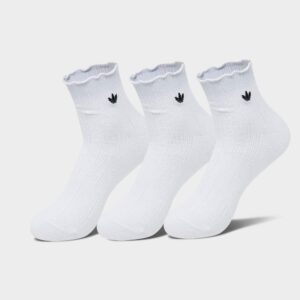 adidas Originals Ruffle Quarter Socks (3-Pack)