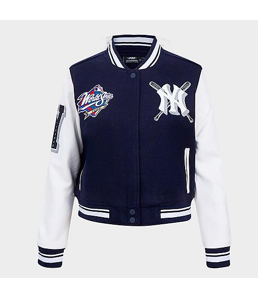 Pro Standard New York Yankees MLB Mash Up Rib Wool Varsity Jacket