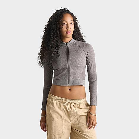 Nike Pro Seamless Cropped Full-Zip Training Top - Image 6