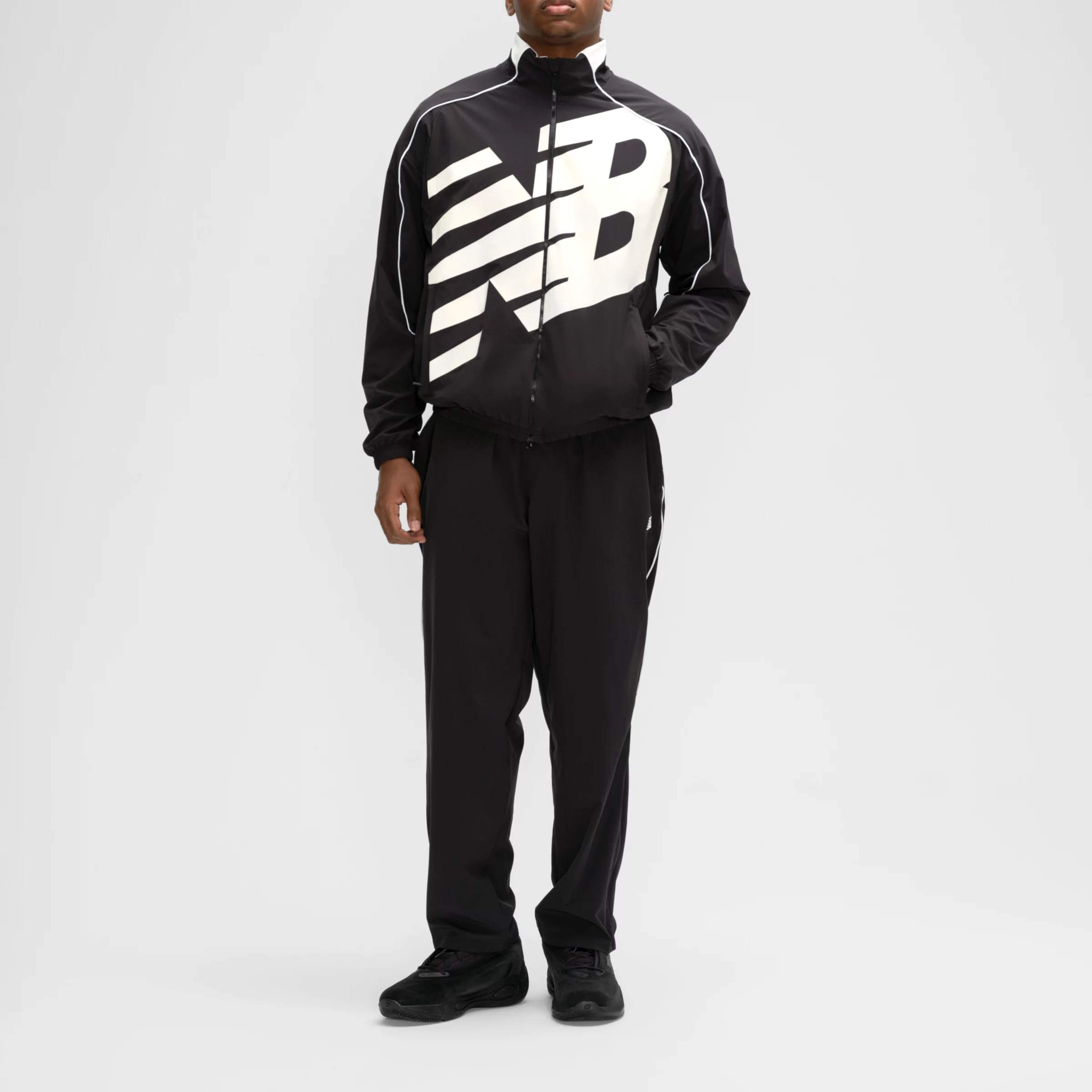 Basketball Oversized Print Woven Jacket