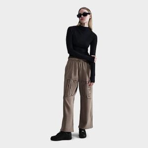Nike Sportswear Mid-Rise Oversized Open-Hem French Terry Pants