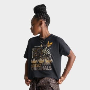 Girls’ Big Kids’ adidas Originals Leopard Collage T-Shirt