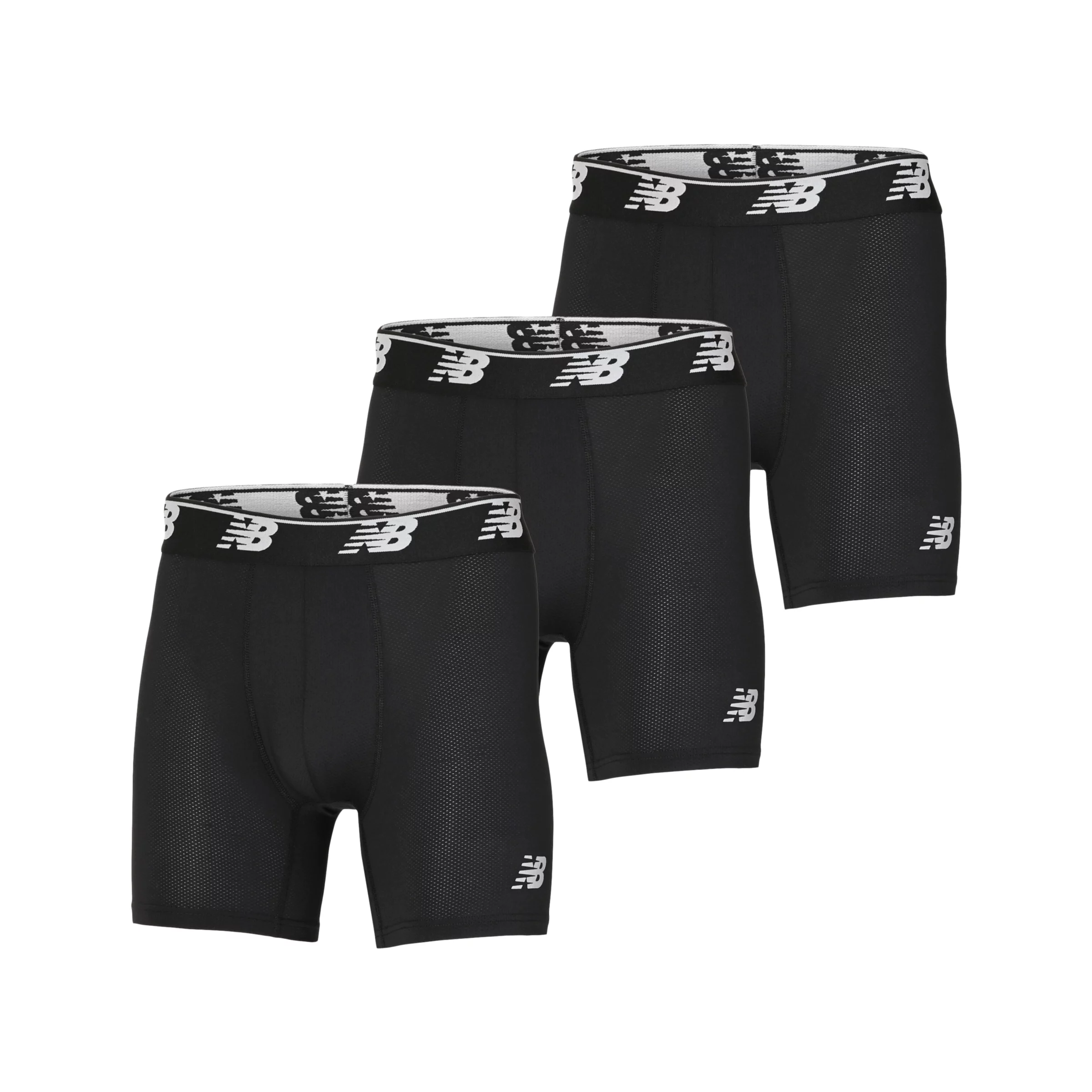 Mens Mesh 5 Inch Boxer Brief No Fly 3 Pack