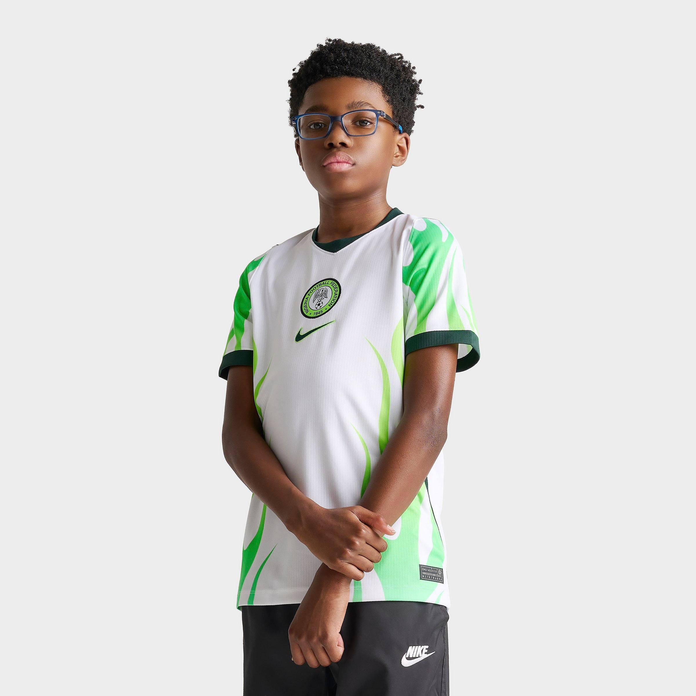 Big Kids’ Nike Nigeria 26 Stadium Away Dri-FIT Replica Soccer Jersey