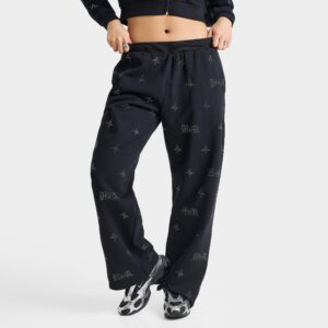 Hoodrich Razor Rhinestone Wide-Leg Jogger Pants