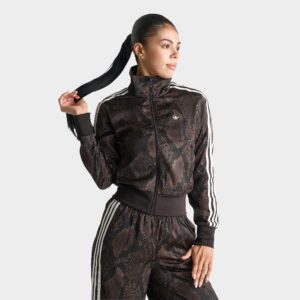 adidas Originals Satin Snake Print Firebird Full-Zip Track Jacket