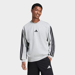 adidas Essentials 3-Stripes Fleece Crewneck Sweatshirt