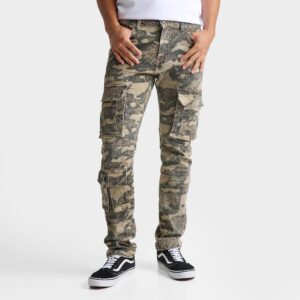 Smoke Rise Camouflage Utility Cargo Denim Jeans