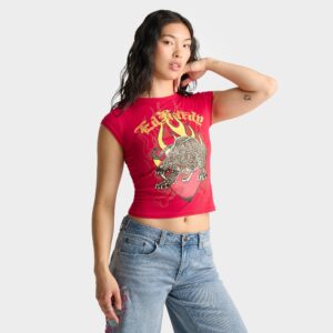 Ed Hardy Leopard Panther Cap Sleeve Baby T-Shirt