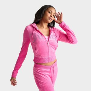 Juicy Couture Bling Front Full-Zip Hoodie