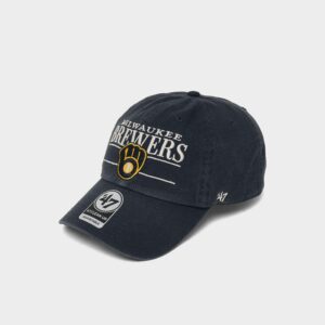 ’47 Milwaukee Brewers MLB Team Name & Logo Clean Up Strapback Hat