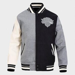 Pro Standard New York Knicks NBA Reverse French Terry Wool Varsity Jacket