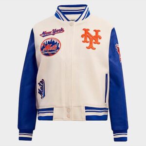 Pro Standard New York Mets MLB Mash Up Rib Wool Varsity Jacket