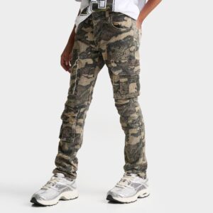 Boys’ Big Kids’ Smoke Rise Camo Utility Cargo Denim Jeans