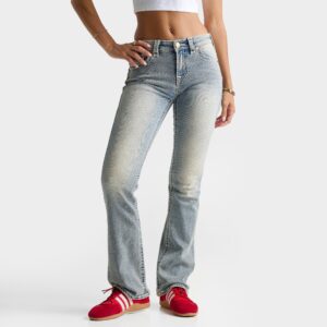 True Religion Becca Tiger Super T Flap Mid-Rise Bootcut Jeans