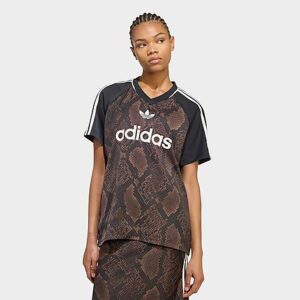 adidas Originals Snake Print Satin Jersey