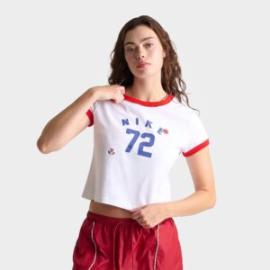 Nike Sportswear Floral Cropped Ringer T-Shirt