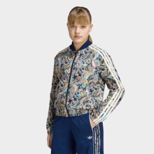 Girls’ Big Kids’ adidas Originals Superstar Loose Cropped Paisley Full-Zip Track Top