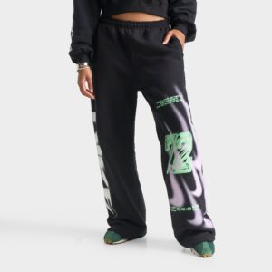 Nike Studio Fleece Medium-Weight Oversized Straight-Leg Graphic Pants