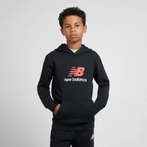 Brush Back Stacked Logo Hoodie